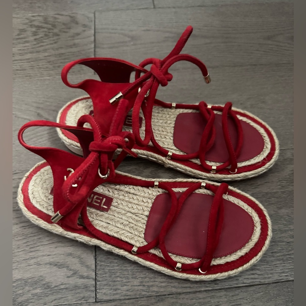 CHANEL espadrille sandals